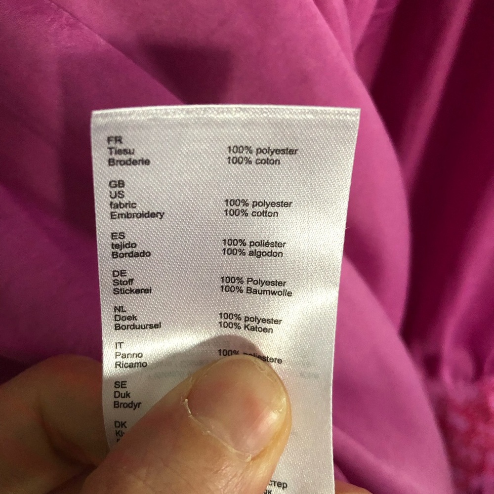 Maje Fuchsia Pink Smocked Off-Shoulder Top - Picture 3 of 5